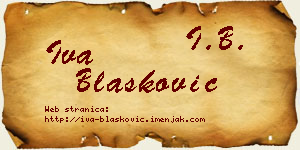 Iva Blašković vizit kartica